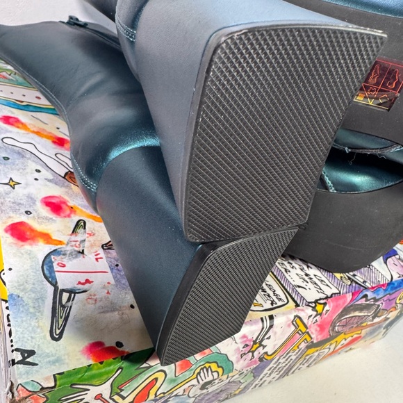 Jeffrey Campbell Women Jerema Dark Teal Metallic casual outdoor party style - Picture 8 of 11